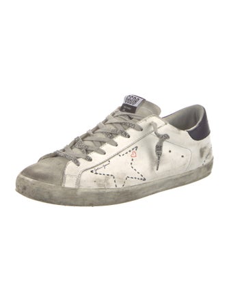 Golden Goose Leather Distressed Accents Sneakers