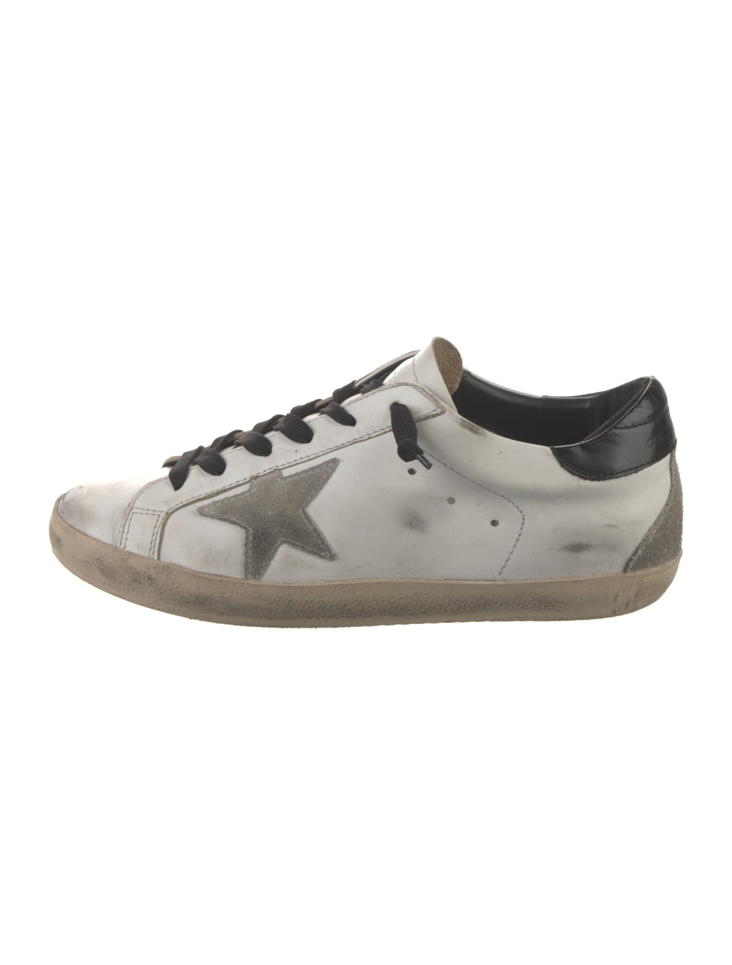 Golden Goose Leather Distressed Accents Sneakers