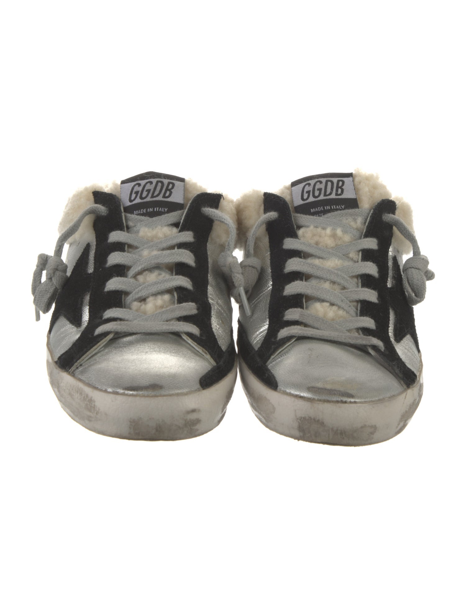 Golden Goose Leather Printed Sneakers