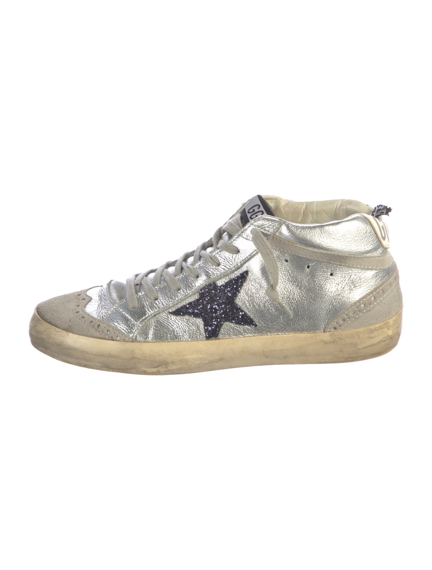 Golden Goose Leather Printed Sneakers