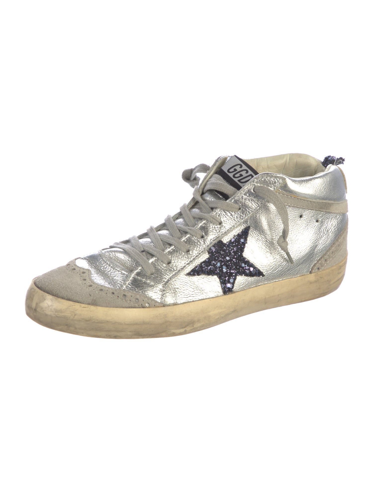 Golden Goose Leather Printed Sneakers