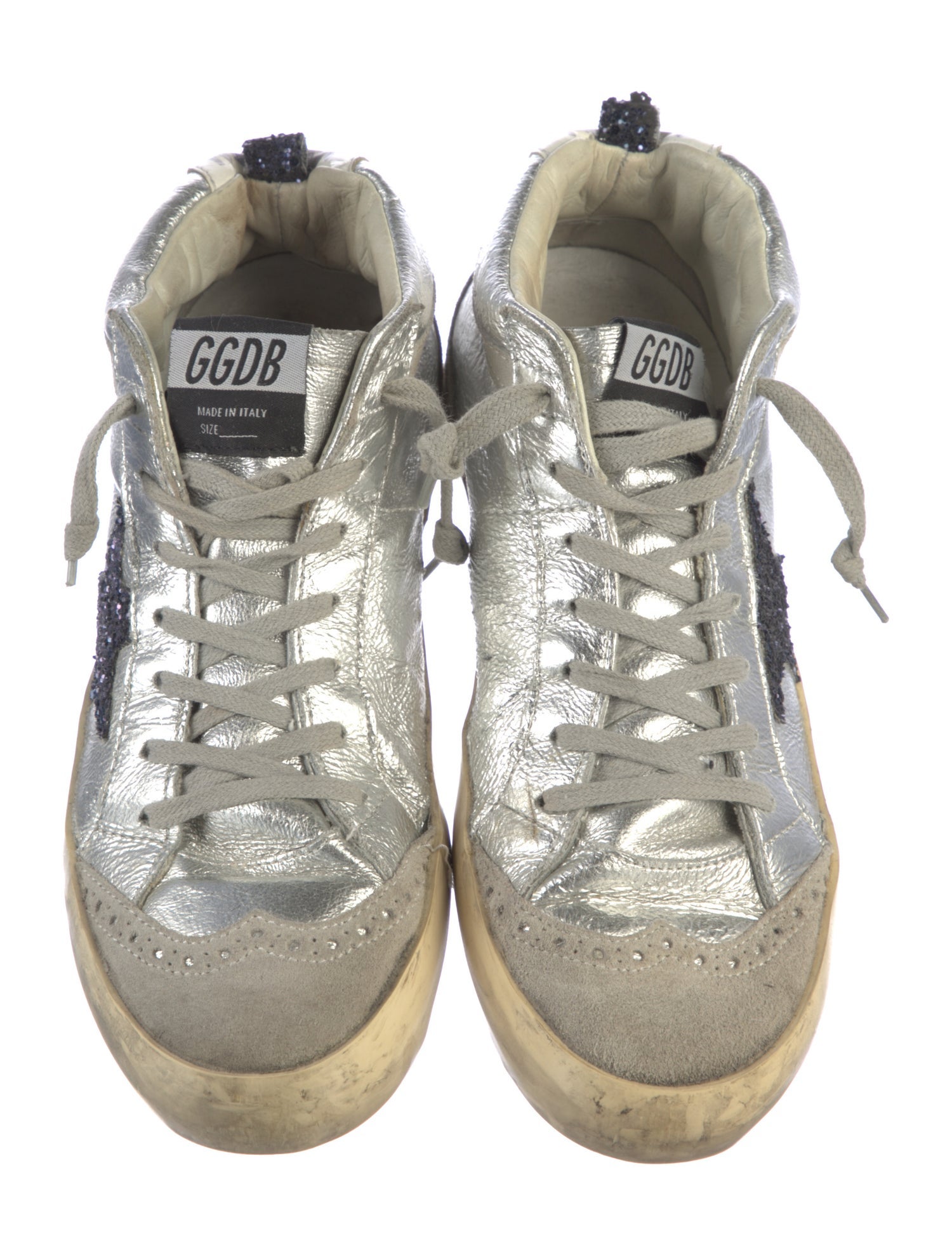 Golden Goose Leather Printed Sneakers