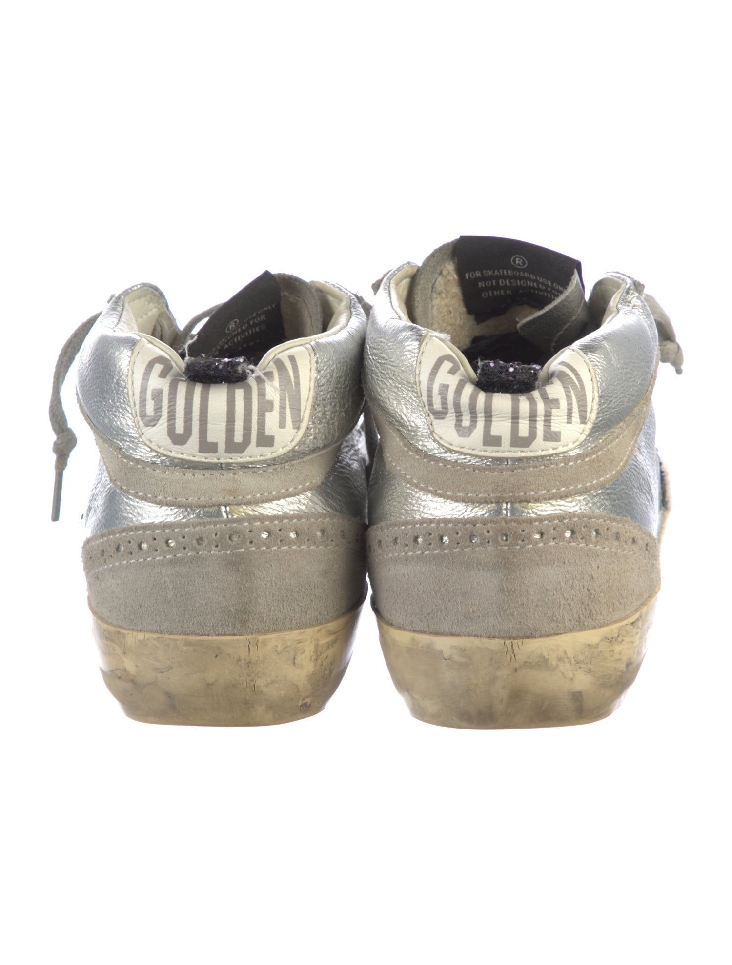 Golden Goose Leather Printed Sneakers