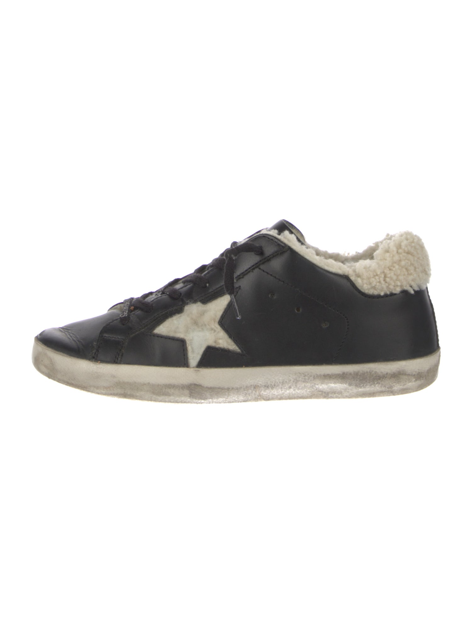 Golden Goose Leather Distressed Accents Sneakers