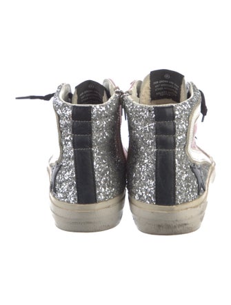 Golden Goose Leather Colorblock Pattern Sneakers