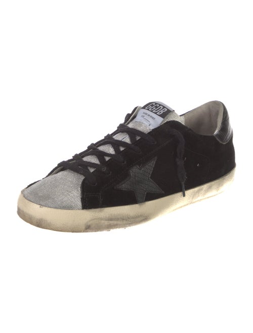 Golden Goose Suede Glitter Accents Sneakers