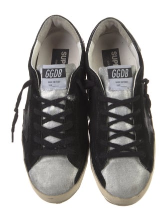 Golden Goose Suede Glitter Accents Sneakers