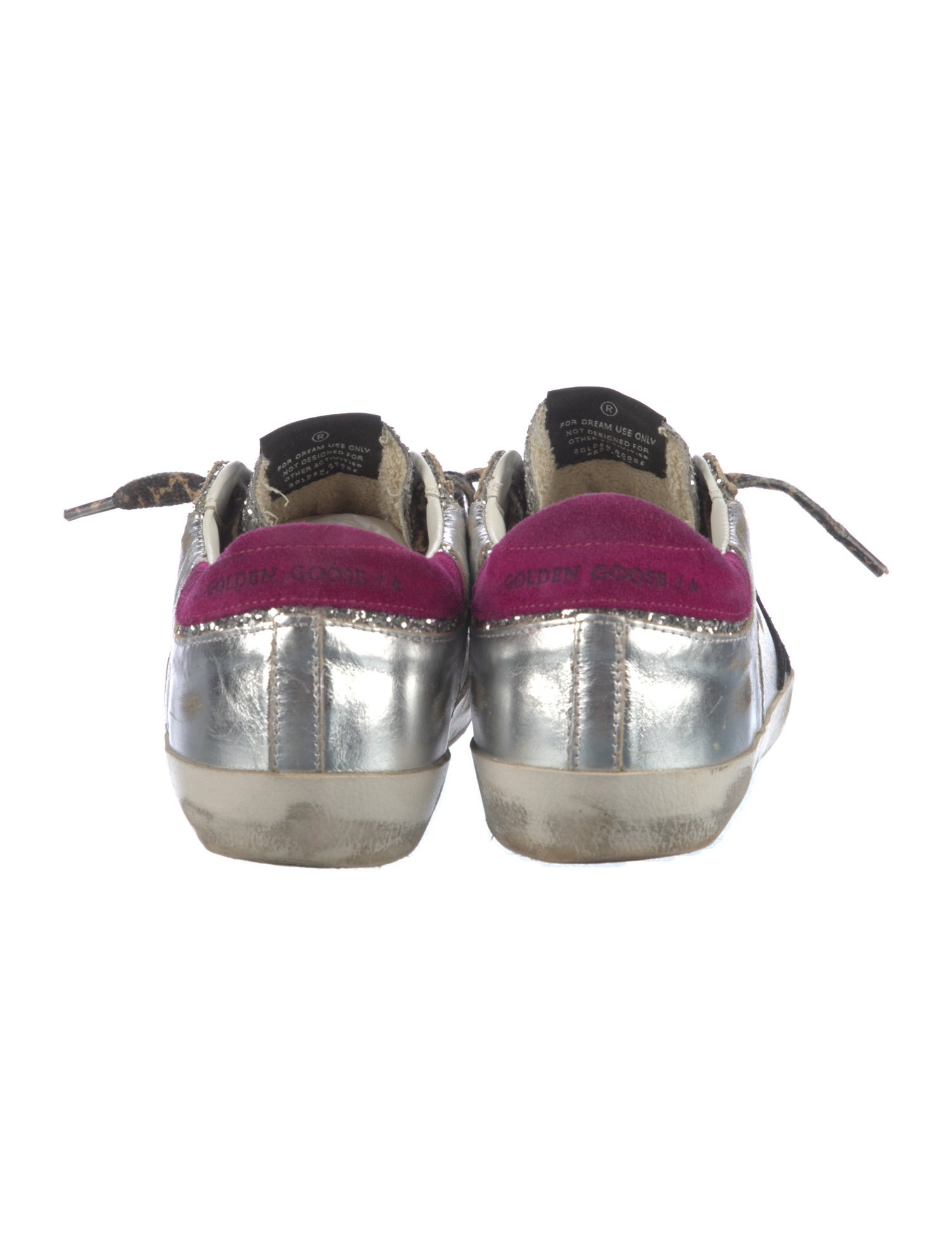 Golden Goose Leather Printed Sneakers