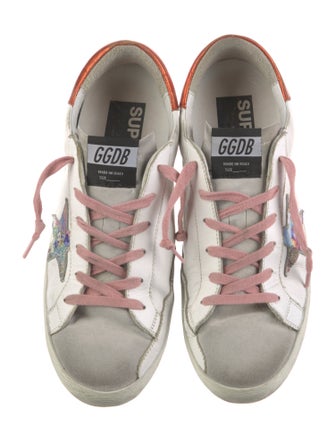 Golden Goose Leather Colorblock Pattern Sneakers