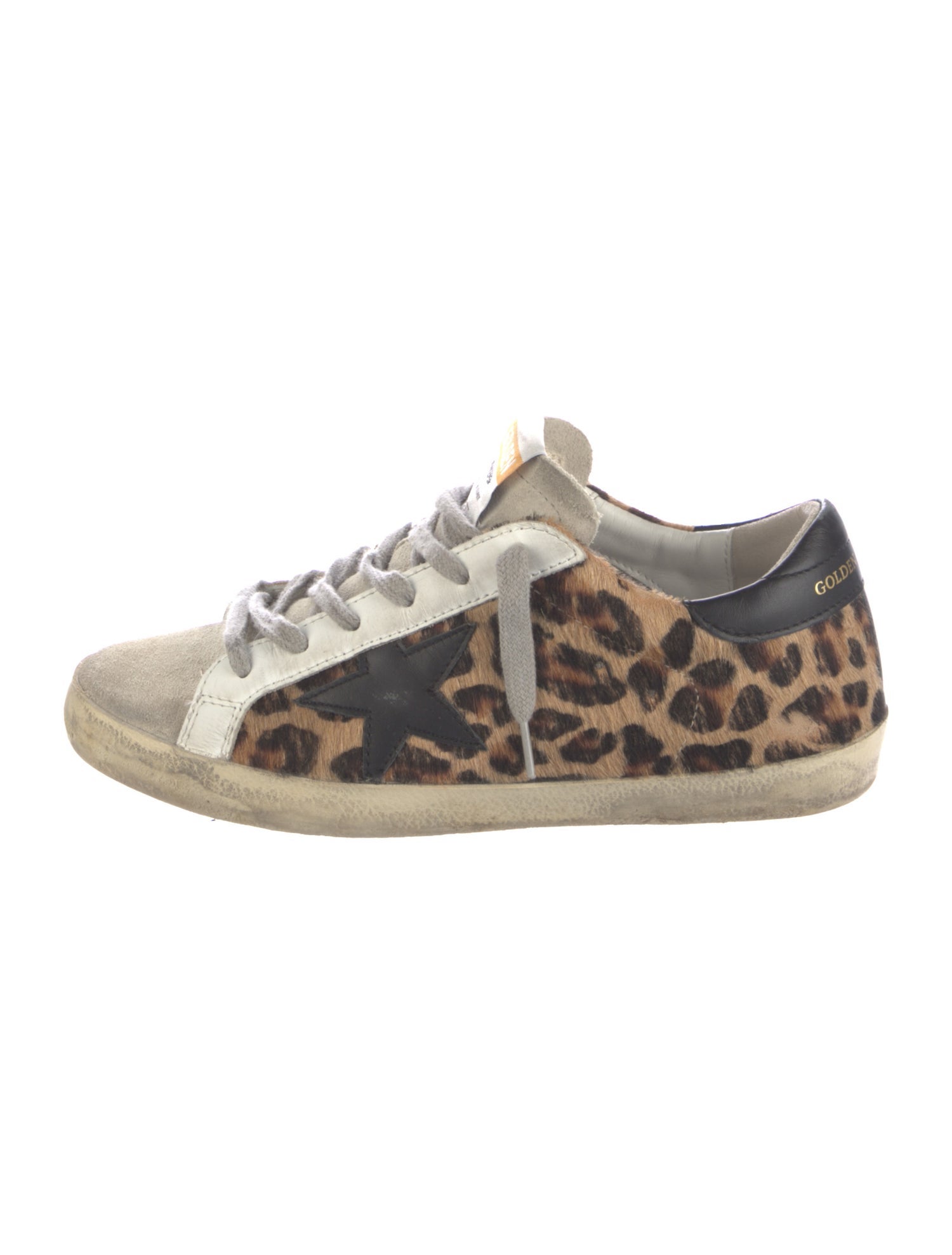 Golden Goose Ponyhair Animal Print Sneakers