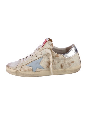 Golden Goose Leather Distressed Accents Sneakers