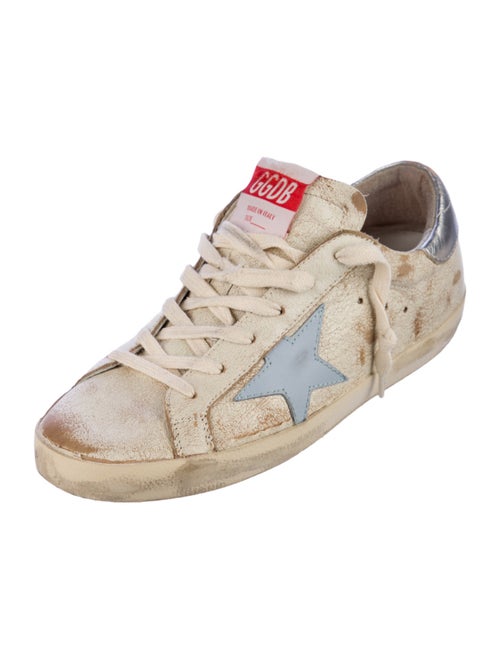 Golden Goose Leather Distressed Accents Sneakers