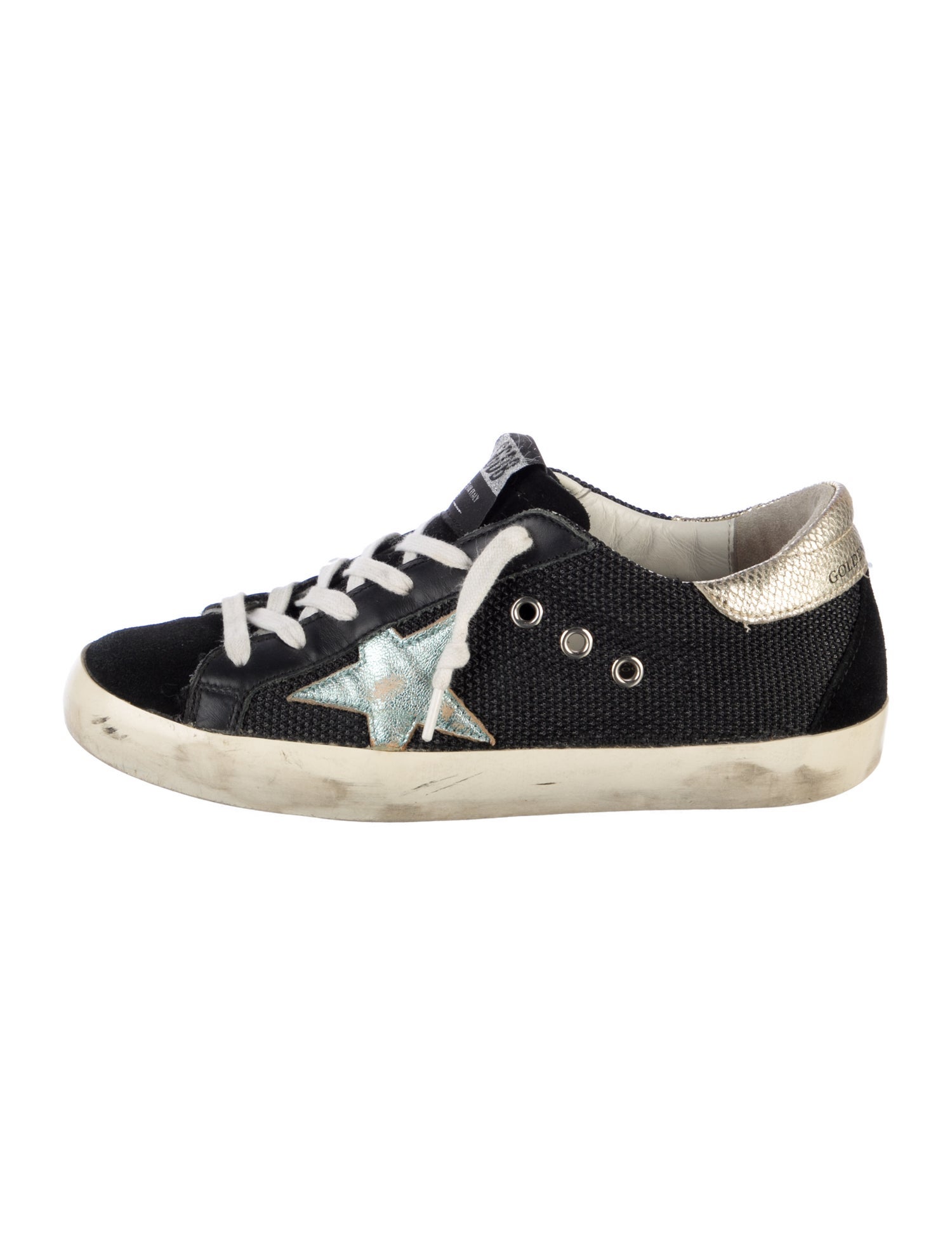 Golden Goose Super Star Colorblock Pattern Oxfords