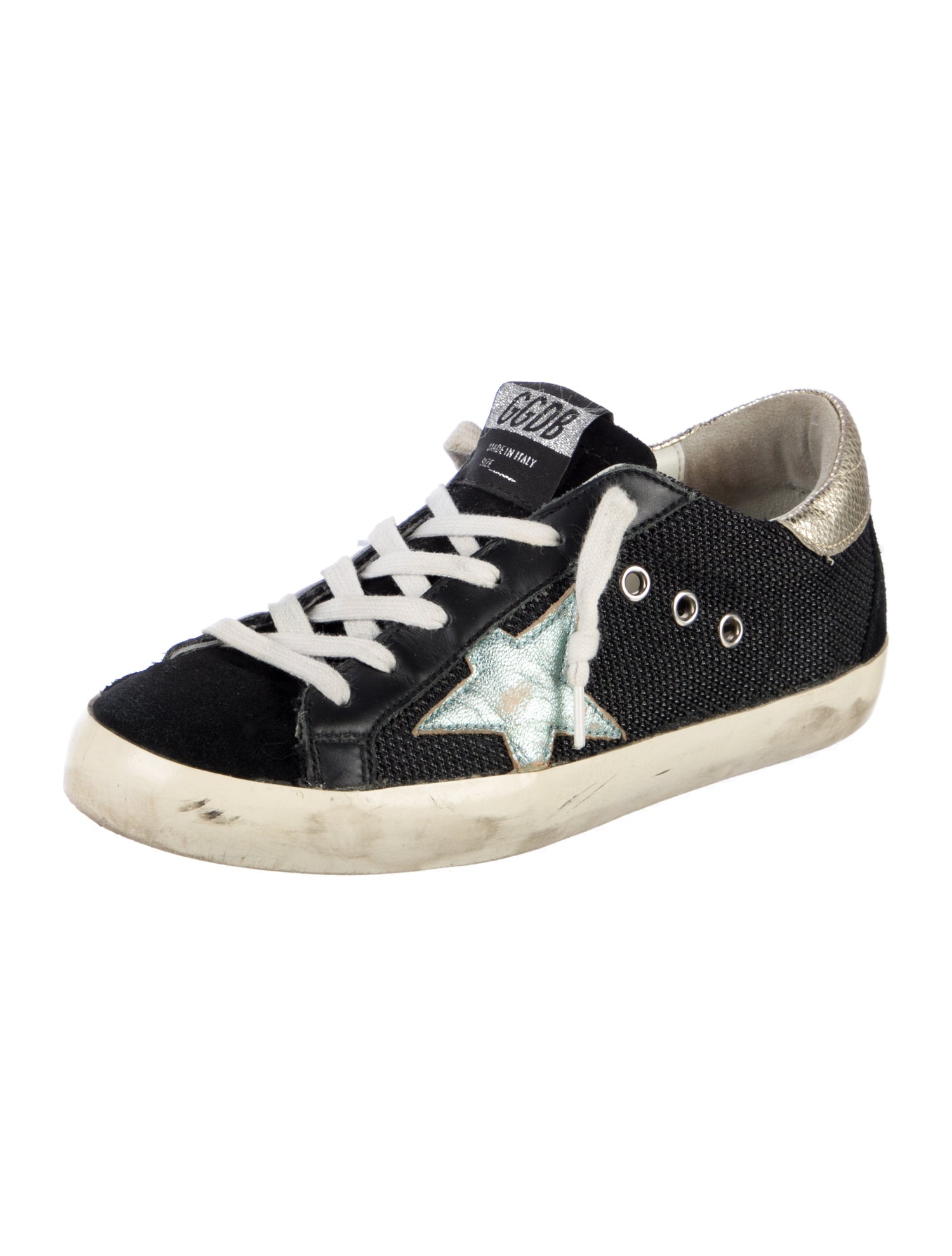 Golden Goose Super Star Colorblock Pattern Oxfords