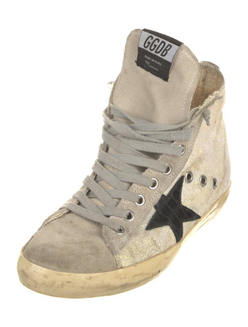 Golden Goose Glitter Colorblock Pattern Sneakers