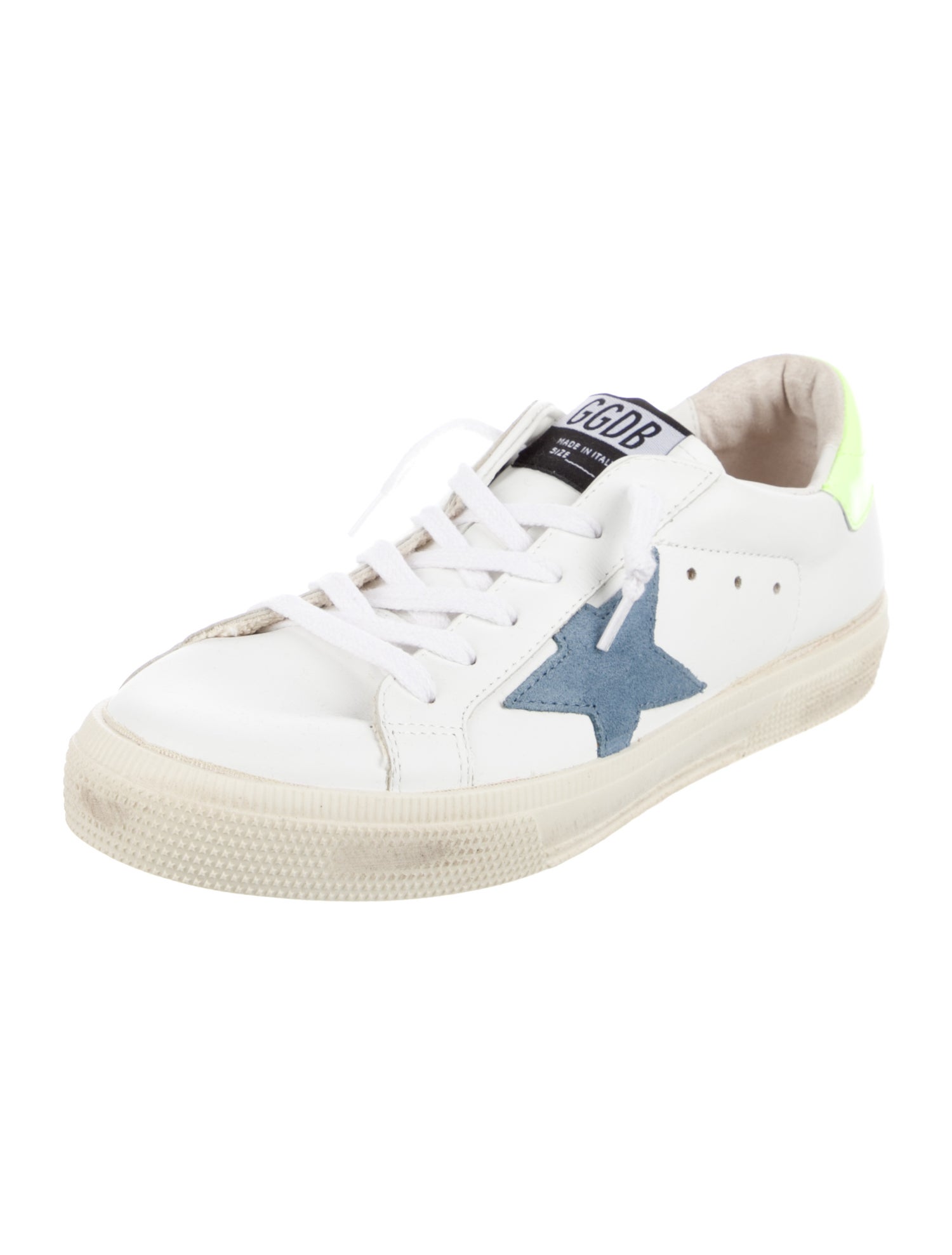 Golden Goose Leather Colorblock Pattern Sneakers