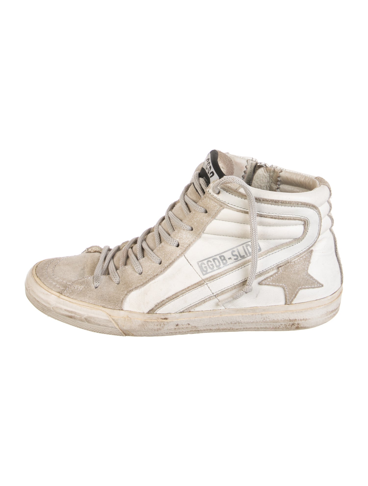 Golden Goose Leather Colorblock Pattern Sneakers