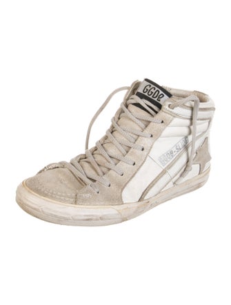 Golden Goose Leather Colorblock Pattern Sneakers