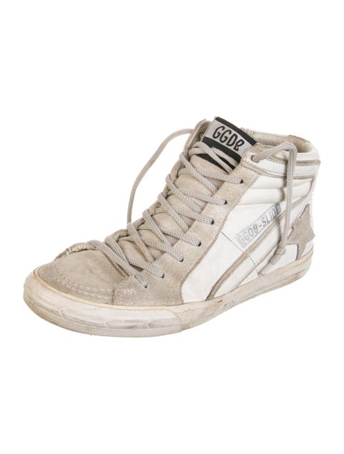 Golden Goose Leather Colorblock Pattern Sneakers