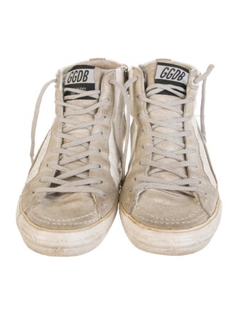 Golden Goose Leather Colorblock Pattern Sneakers