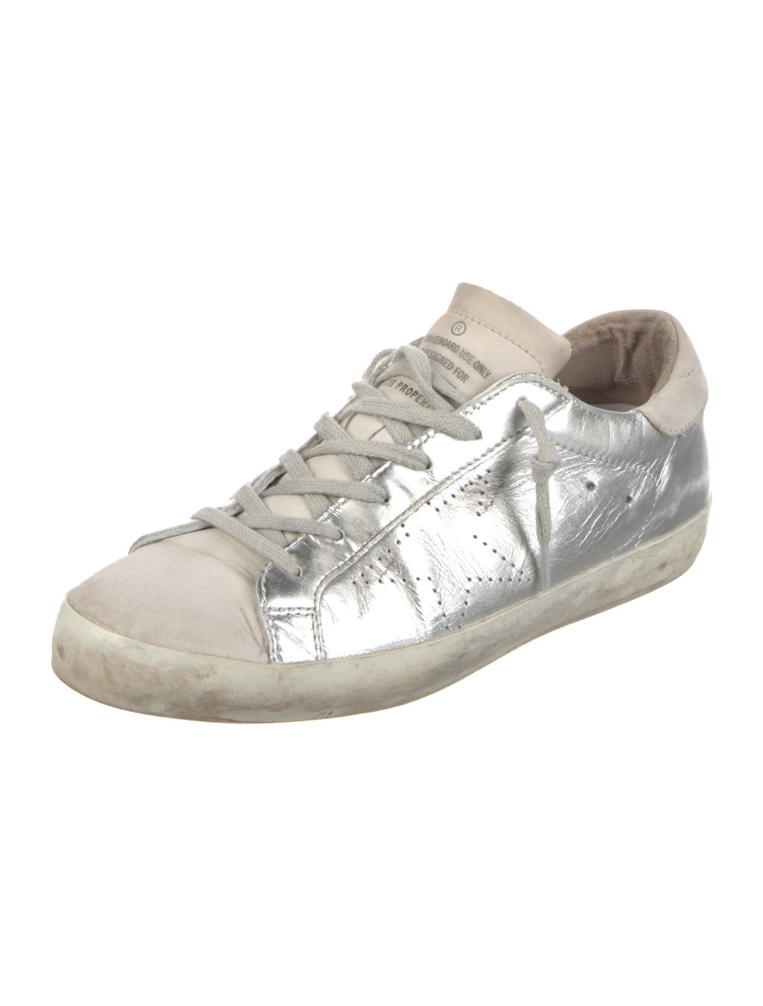 Golden Goose Leather Colorblock Pattern Sneakers