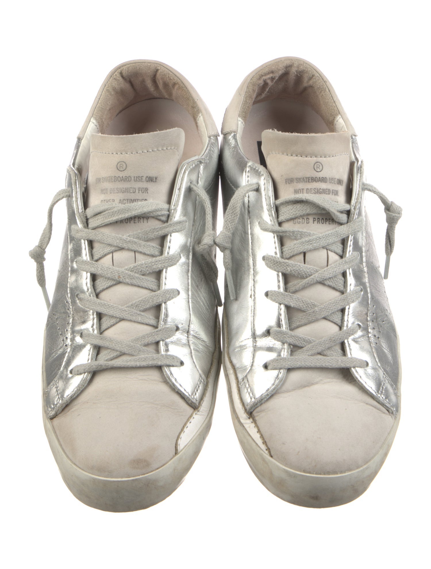 Golden Goose Leather Colorblock Pattern Sneakers