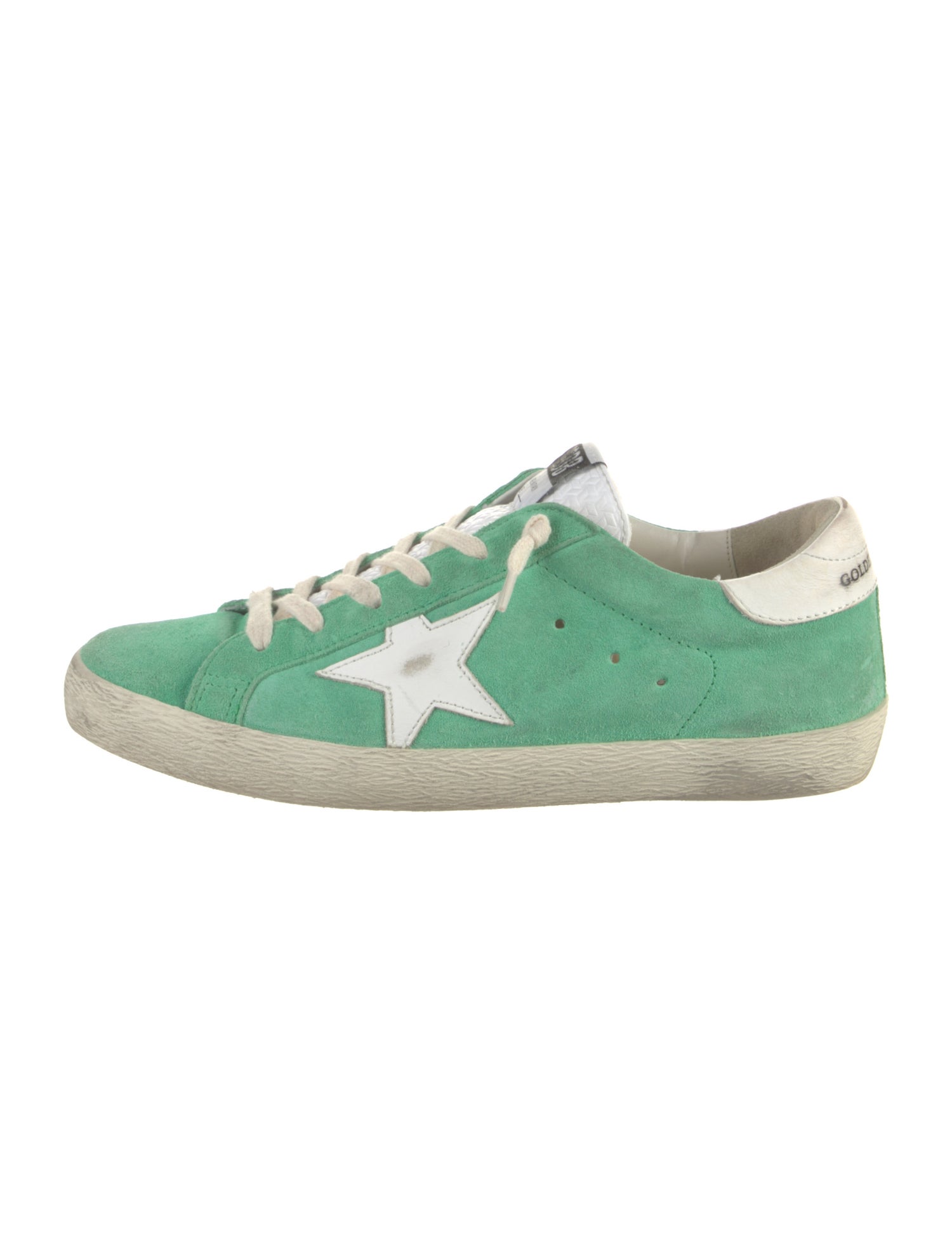 Golden Goose Suede Colorblock Pattern Sneakers