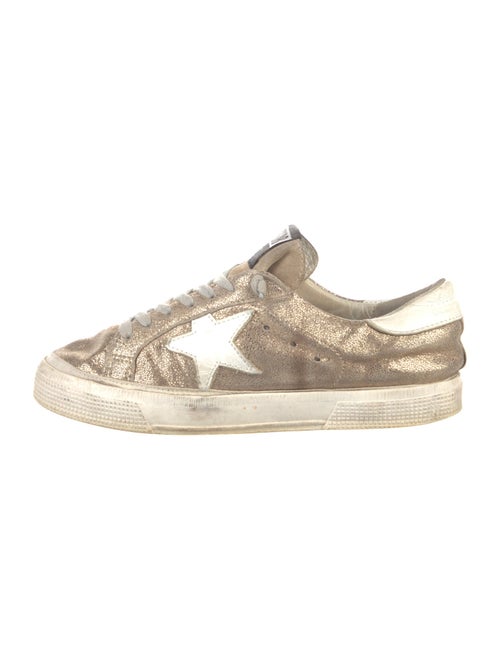 Golden Goose Leather Leather Trim Embellishment Sneakers