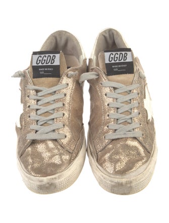 Golden Goose Leather Leather Trim Embellishment Sneakers