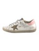Golden Goose Leather Glitter Accents Sneakers