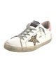 Golden Goose Leather Glitter Accents Sneakers