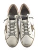 Golden Goose Leather Glitter Accents Sneakers