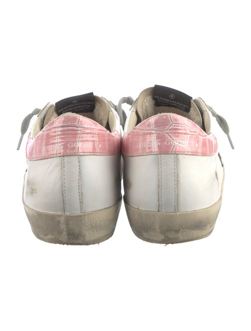 Golden Goose Leather Glitter Accents Sneakers