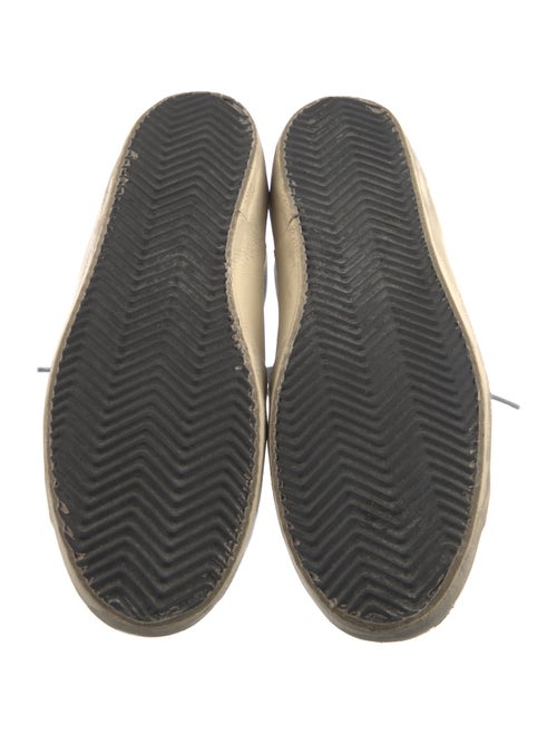 Golden Goose Leather Glitter Accents Sneakers