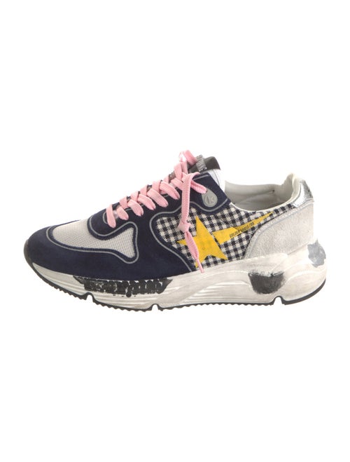 Golden Goose Suede Colorblock Pattern Sneakers