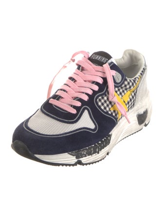 Golden Goose Suede Colorblock Pattern Sneakers