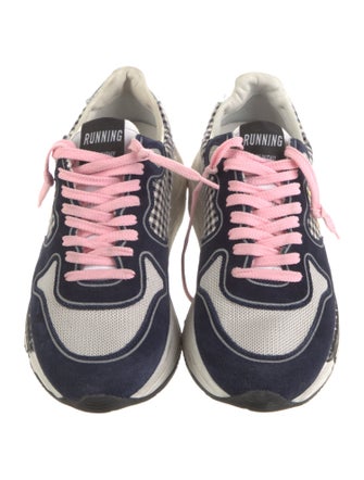 Golden Goose Suede Colorblock Pattern Sneakers