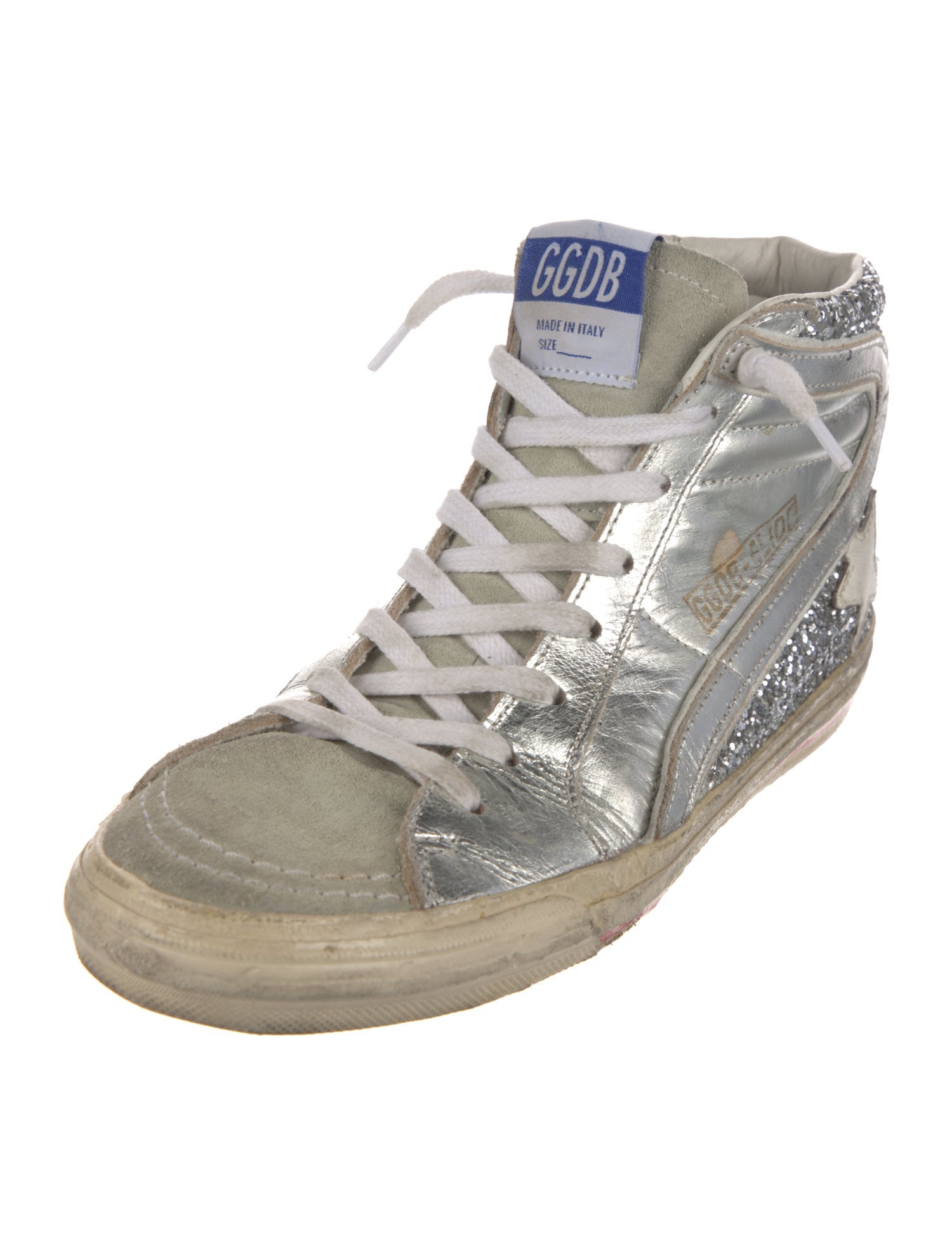 Golden Goose Leather Printed Sneakers