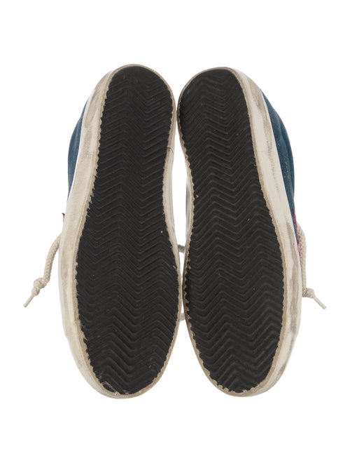 Golden Goose Suede Colorblock Pattern Sneakers