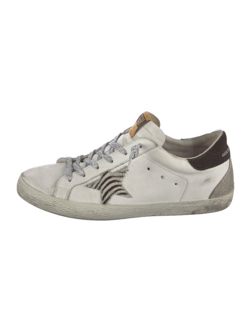 Golden Goose Leather Printed Sneakers