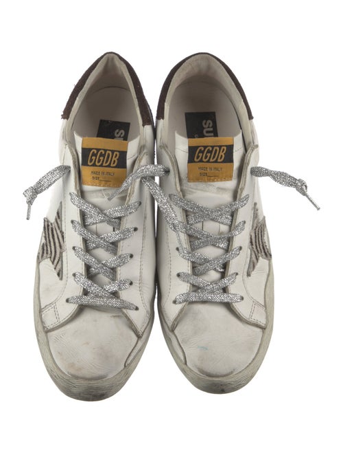 Golden Goose Leather Printed Sneakers