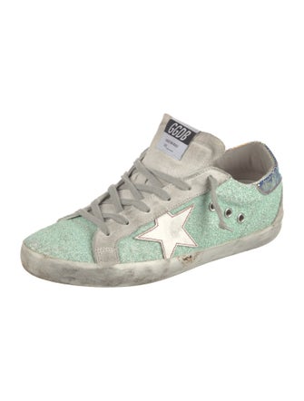 Golden Goose Glitter Colorblock Pattern Sneakers