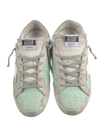 Golden Goose Glitter Colorblock Pattern Sneakers