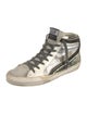Golden Goose Leather Colorblock Pattern Sneakers