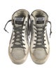 Golden Goose Leather Colorblock Pattern Sneakers