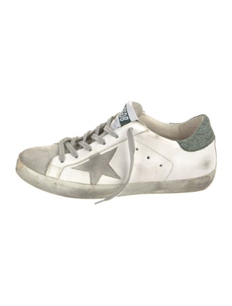 Golden Goose Leather Printed Sneakers