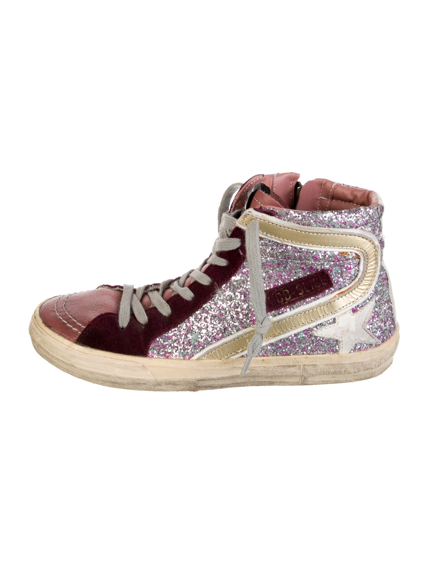 Golden Goose Glitter Printed Sneakers