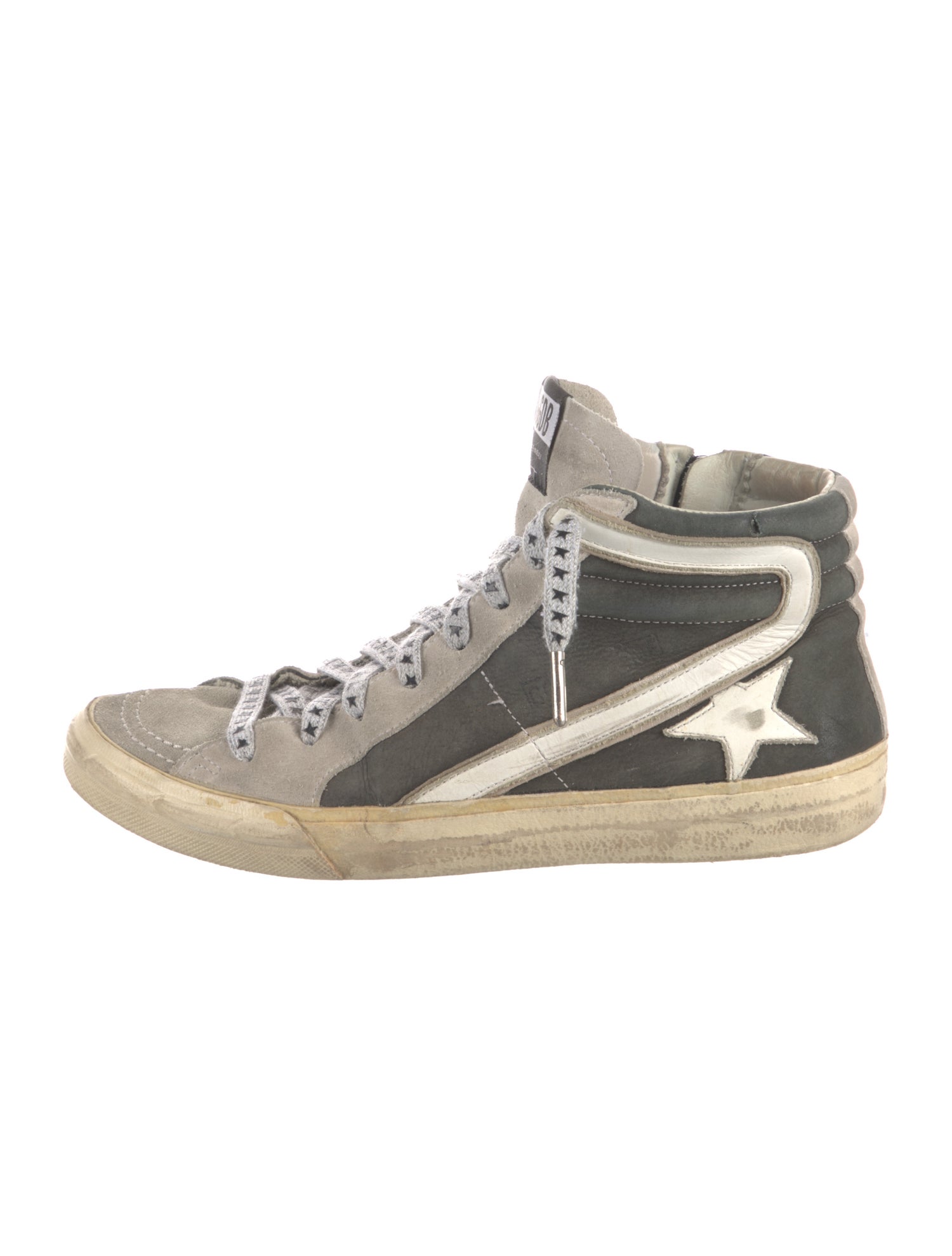 Golden Goose Suede Colorblock Pattern Sneakers