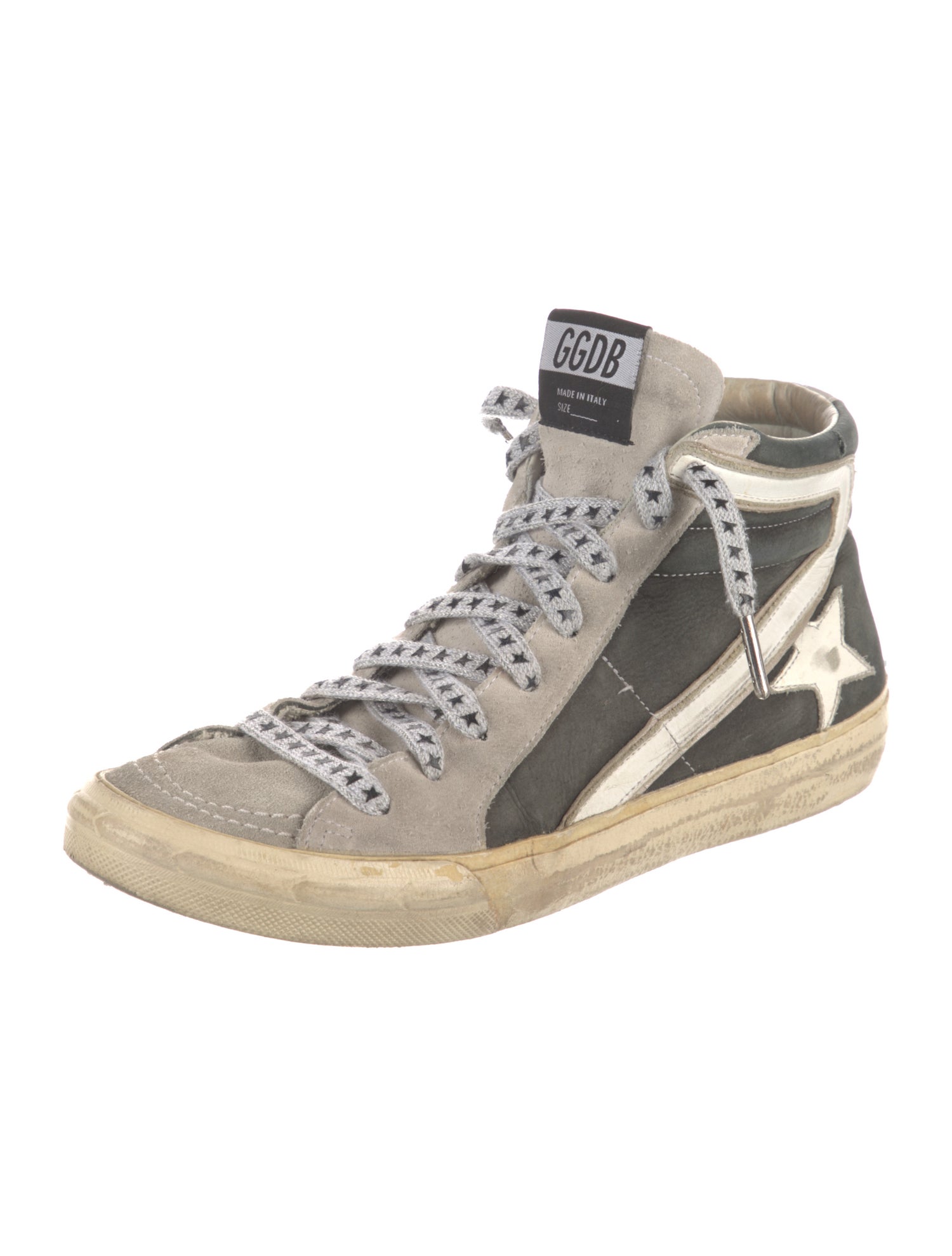 Golden Goose Suede Colorblock Pattern Sneakers