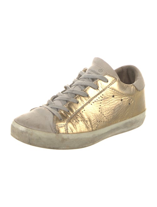 Golden Goose Leather Lasercut Accents Sneakers